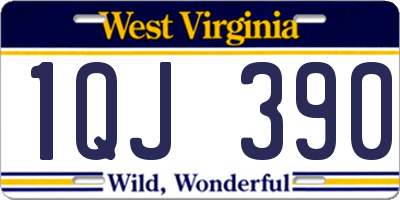 WV license plate 1QJ390