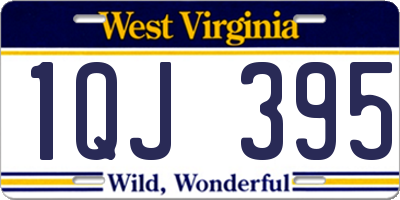 WV license plate 1QJ395