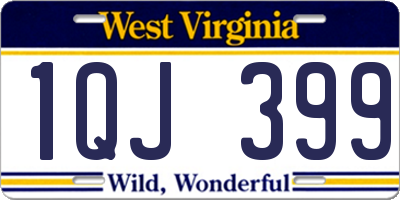 WV license plate 1QJ399