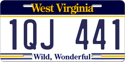 WV license plate 1QJ441