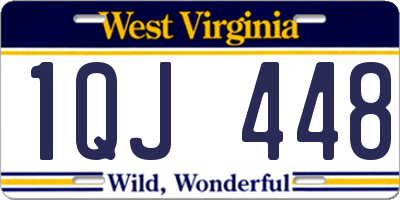 WV license plate 1QJ448