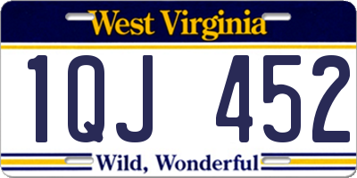WV license plate 1QJ452