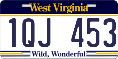 WV license plate 1QJ453