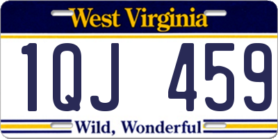 WV license plate 1QJ459
