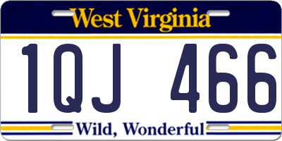 WV license plate 1QJ466