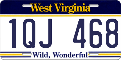 WV license plate 1QJ468