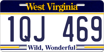 WV license plate 1QJ469