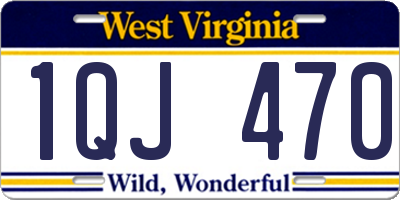 WV license plate 1QJ470