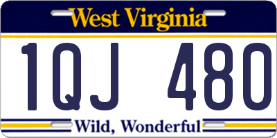 WV license plate 1QJ480