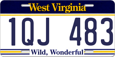WV license plate 1QJ483