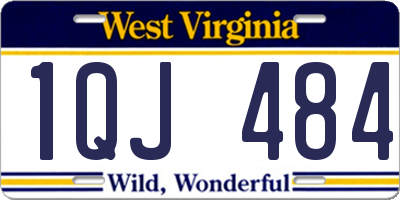 WV license plate 1QJ484