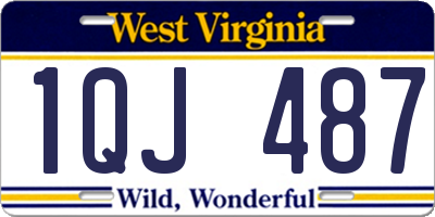 WV license plate 1QJ487