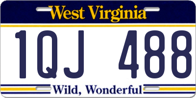 WV license plate 1QJ488