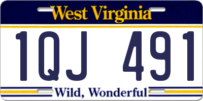 WV license plate 1QJ491