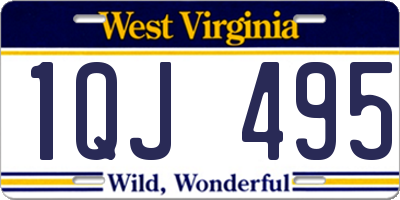 WV license plate 1QJ495