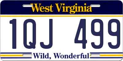 WV license plate 1QJ499