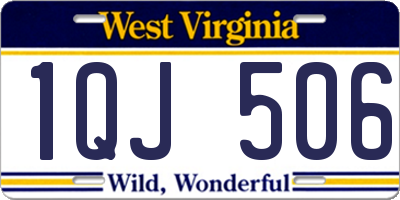 WV license plate 1QJ506