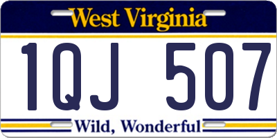 WV license plate 1QJ507