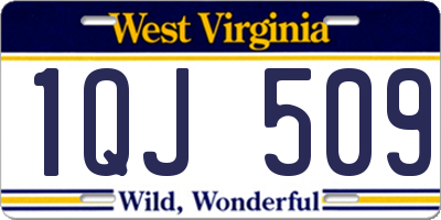 WV license plate 1QJ509