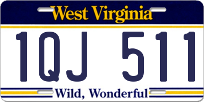 WV license plate 1QJ511
