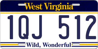 WV license plate 1QJ512