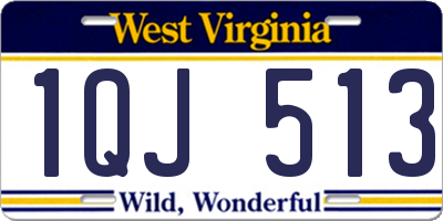WV license plate 1QJ513