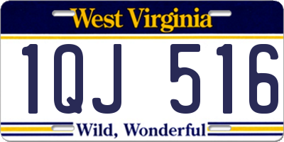 WV license plate 1QJ516