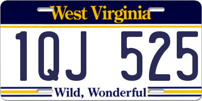 WV license plate 1QJ525