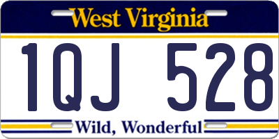 WV license plate 1QJ528