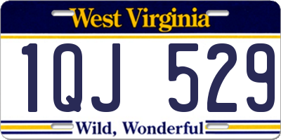 WV license plate 1QJ529