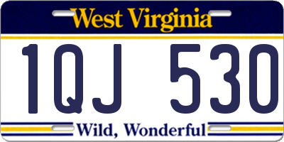 WV license plate 1QJ530