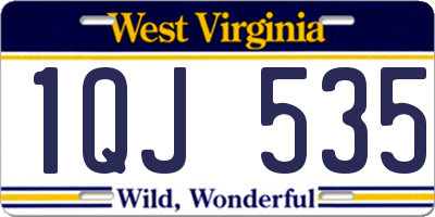 WV license plate 1QJ535