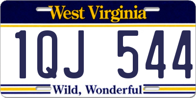 WV license plate 1QJ544
