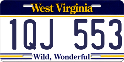 WV license plate 1QJ553