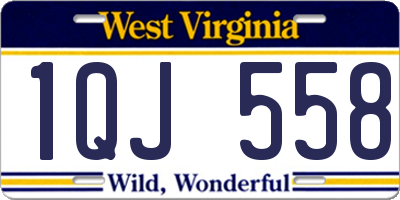 WV license plate 1QJ558