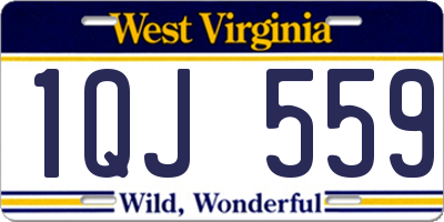 WV license plate 1QJ559