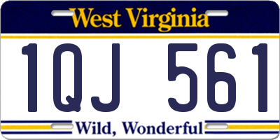 WV license plate 1QJ561