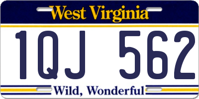 WV license plate 1QJ562