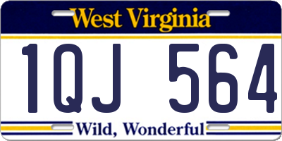 WV license plate 1QJ564