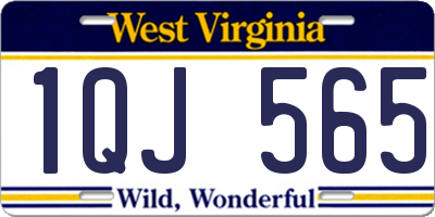 WV license plate 1QJ565