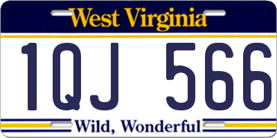 WV license plate 1QJ566