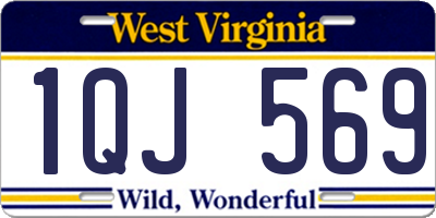 WV license plate 1QJ569