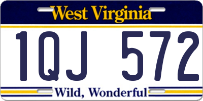 WV license plate 1QJ572