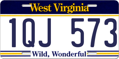 WV license plate 1QJ573