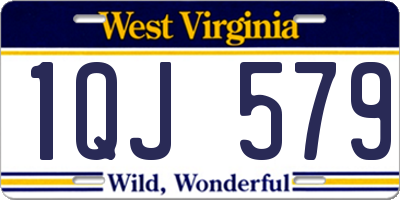 WV license plate 1QJ579