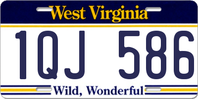 WV license plate 1QJ586