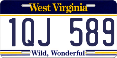 WV license plate 1QJ589