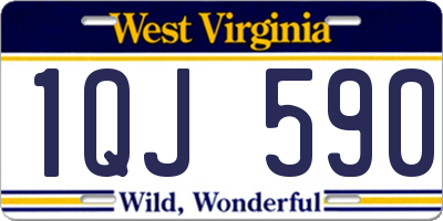 WV license plate 1QJ590
