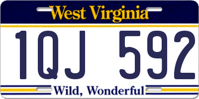 WV license plate 1QJ592