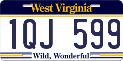 WV license plate 1QJ599